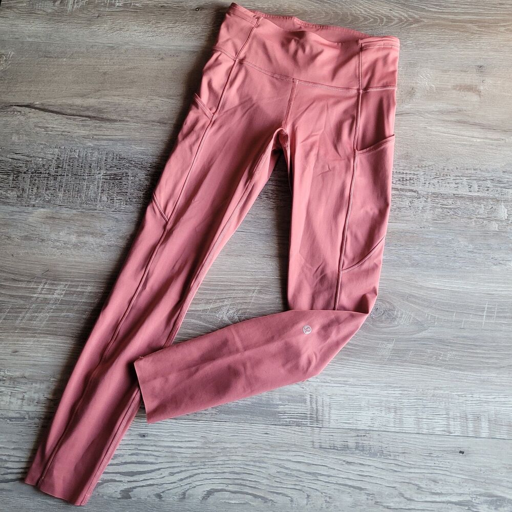 lululemon athletica Rose Pink Leggings with Side Pockets